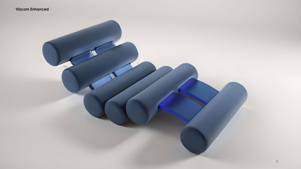 Slide with the blue KREA render